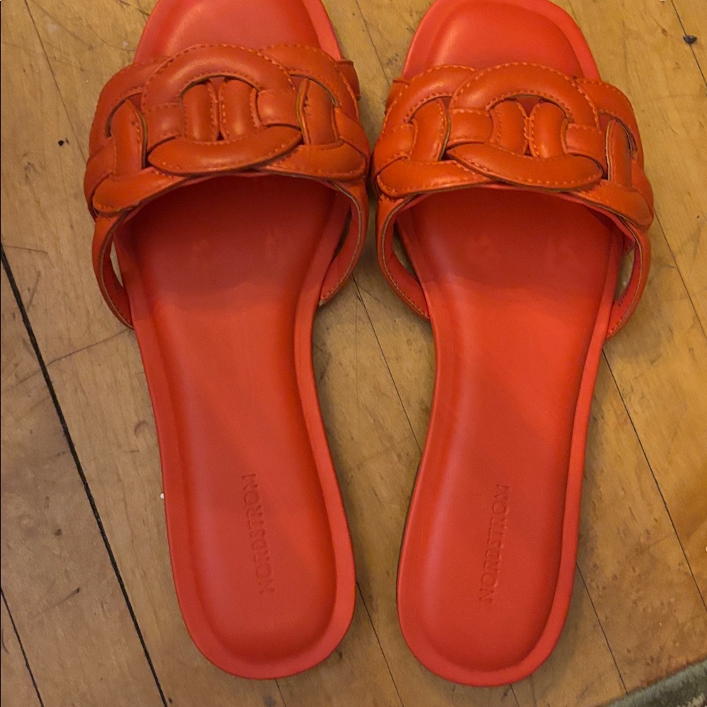 Nordstrom Orange Slide Sandals